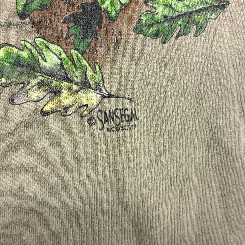 Vintage Montana Moose Tultex T-Shirt Mens XL Green San Segal Graphic - Picture 4 of 10